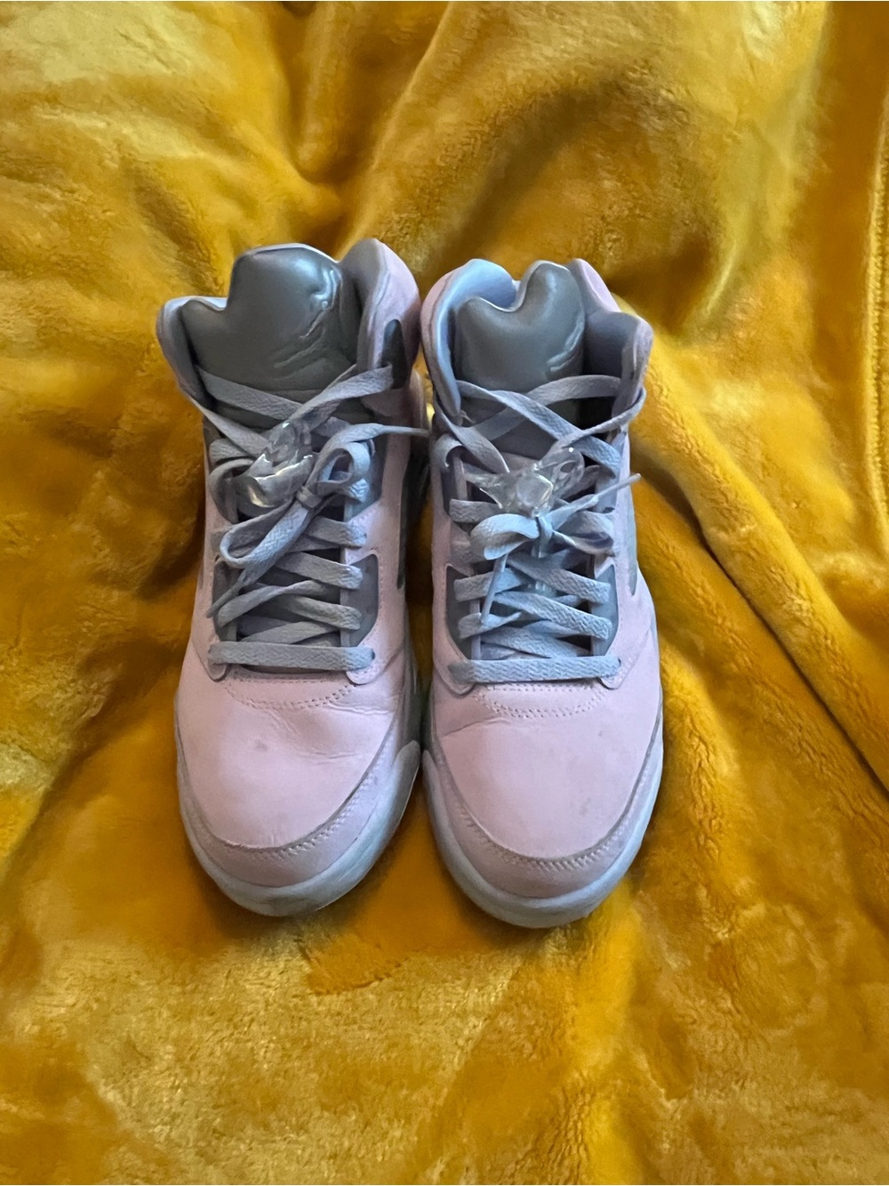 Pastel Pink High-Top Sneakers